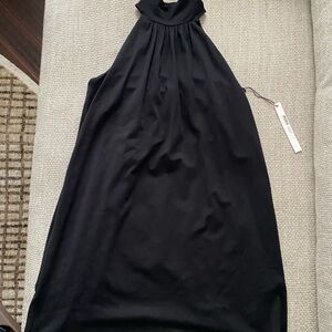 Elegant Black Halter Mini Dress